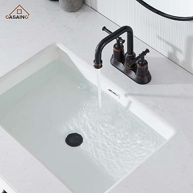 1.2 GPM Centerset Bathroom Faucet with Drain Assembly