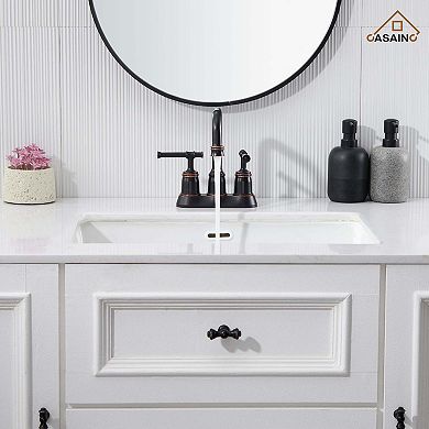 1.2 GPM Centerset Bathroom Faucet with Drain Assembly