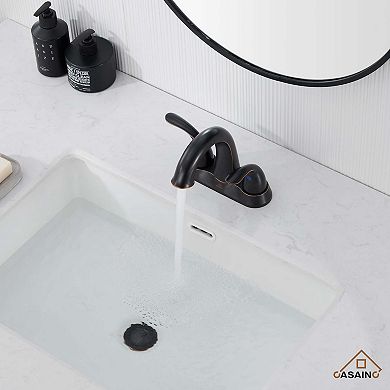 1.2 Flow Centerset Bathroom Sink Faucet with Drain