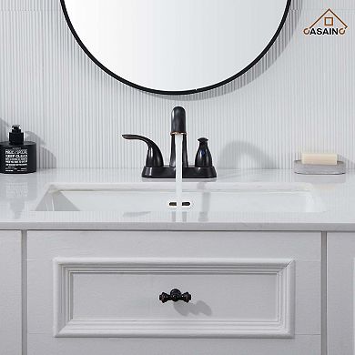 1.2 Flow Centerset Bathroom Sink Faucet with Drain