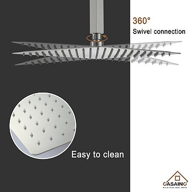 Single-Handle 1-Spray Patterns 12 in. Ceiling Mount Tub and Shower Faucet(Valve Included)