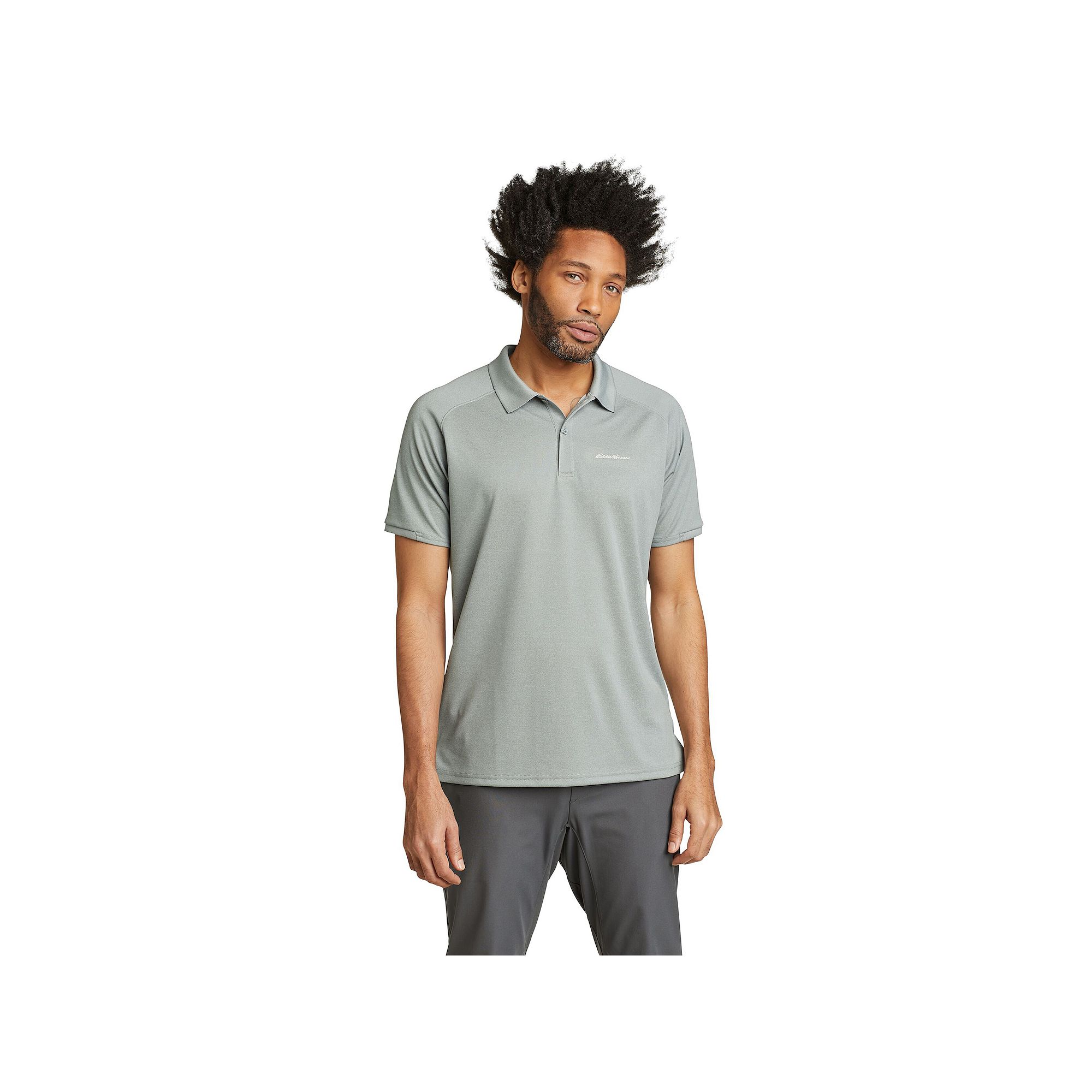 Mens Eddie Bauer UPF 50 Resolution Polo, Size: Small, Gray
