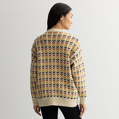 Women's Farmers Market Sunset Stripe Cardigan Sweater