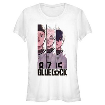 Juniors' Blue Lock White Team Fitted Graphic Tee