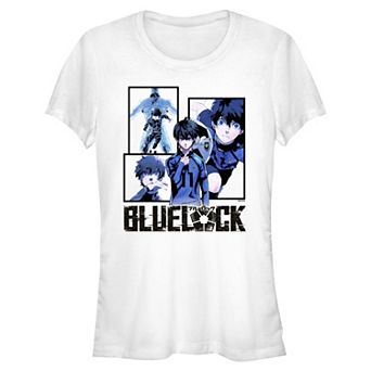 Juniors' Blue Lock Yoichi Isagi Collage POster Fitted Graphic Tee