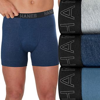 Men's Hanes® 3-Pack Cotton Stretch Boxer Brief Underwear