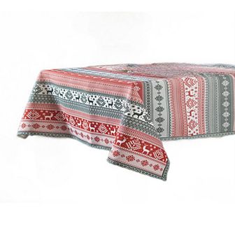 Christmas Themed Tablecloth, Deer Pattern Christmas Tablecloth, Holiday Decorating