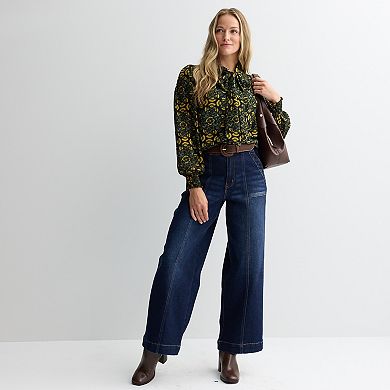 Women's Farmers Market Wide Leg Denim Jeans