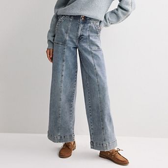 Women's Farmers Market Wide Leg Denim Jeans