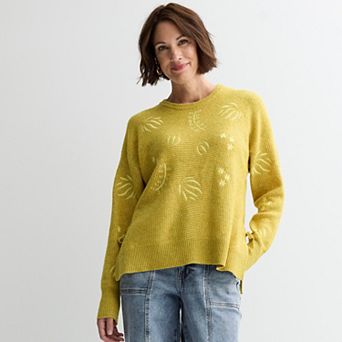 Women's Farmers Market Embroidered Side Tie Sweater