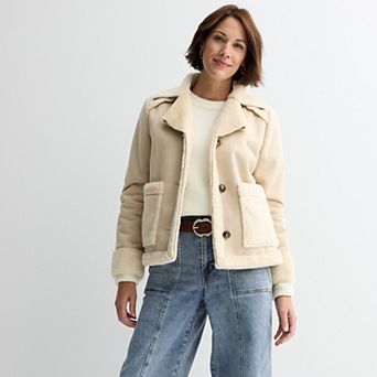 Women's Farmers Market Faux Fur & Suede Jacket