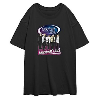 Juniors' Backstreet Boys Backstreet's Back Poster Oversized Graphic Tee