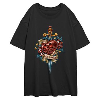 Disney Villains Pick Your Poison Apple Juniors' Oversized Graphic Tee