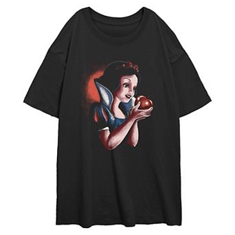 Disney's Snow White And The Seven Dwarfs Ready To Take A Bite Juniors' Oversized Graphic Tee