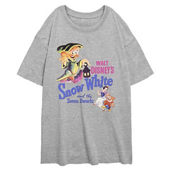 Disney's Snow White And The Seven Dwarfs Vintage Poster Juniors' Oversized Graphic Tee