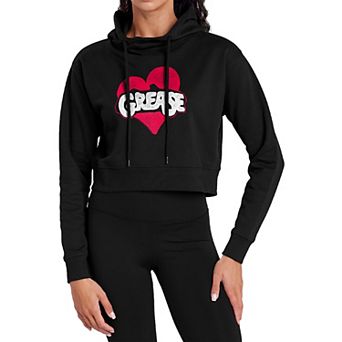 Juniors' Grease Love Logo Crop Hoodie