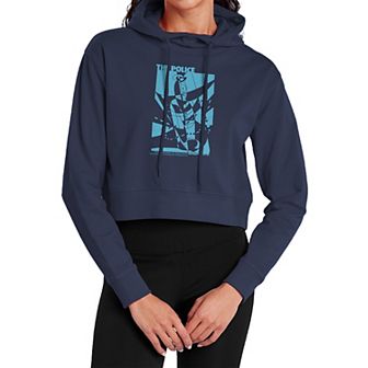 Juniors' The Police Lyric Message Crop Hoodie