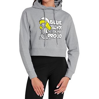 Juniors' Smurfs Confident Crop Hoodie