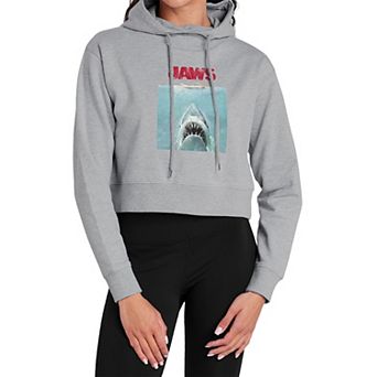 Juniors' Jaws Vintage Movie Poster Crop Hoodie