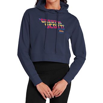 Juniors' Back to the Future Time Travel Crop Hoodie