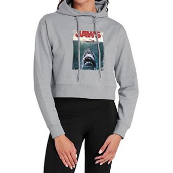 Juniors' Jaws Classic Poster Crop Hoodie