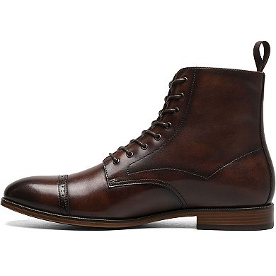 Stacy Adams Henry Men's Cap Toe Lace-Up Leather Boots