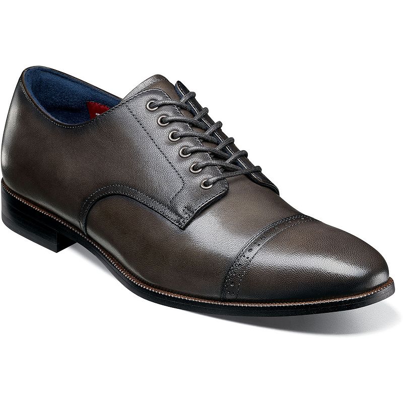 Stacy Adams William Men's Cap-Toe Leather Oxford Shoes, Size: 8.5, Gray