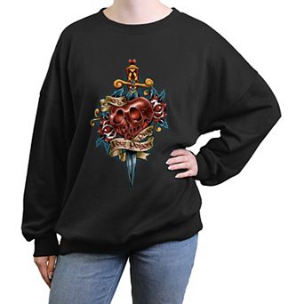 Disney Villains Pick Your Poison Apple Juniors' Oversized Graphic Pullover
