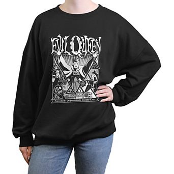 Disney Villains Evil Queen Magic Mirror Juniors' Oversized Graphic Pullover