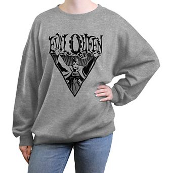 Disney Villains Evil Queen Raised Arms Juniors' Oversized Graphic Pullover