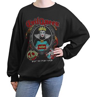 Disney Villains Evil Queen And Snow White Don't Be Frightened Juniors' Oversized Graphic Pullover