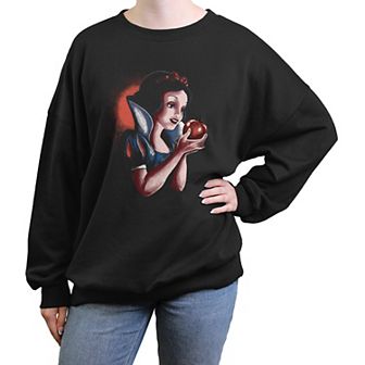 Disney's Snow White And The Seven Dwarfs Ready To Take A Bite Juniors' Oversized Graphic Pullover