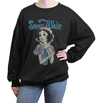 Disney's Snow White And The Seven Dwarfs Marker Sketch Portrait Juniors' Oversized Graphic Pullover