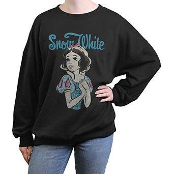 Disney's Snow White And The Seven Dwarfs Marker Sketch Portrait Juniors' Oversized Graphic Pullover