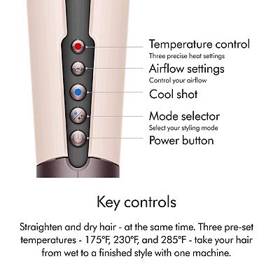 Airstrait Wet-to-Dry Straightener in Ceramic Pink