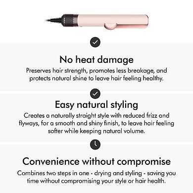 Airstrait Wet-to-Dry Straightener in Ceramic Pink
