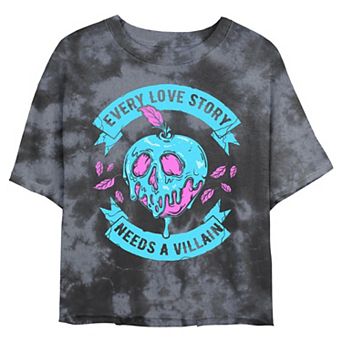 Disney Villains Every Love Story Needs A Villain Juniors' Cropped Graphic Tee