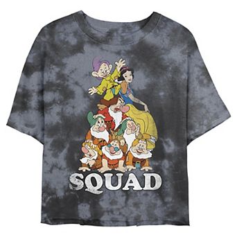 Disney's Snow White And The Seven Dwarfs Squad Goals Juniors' Cropped Graphic Tee