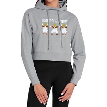 Juniors' Willy Wonka Golden Ticket Crop Hoodie