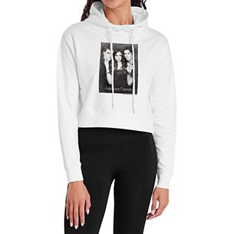 Juniors' The Vampire Diaries Then & Now Crop Hoodie