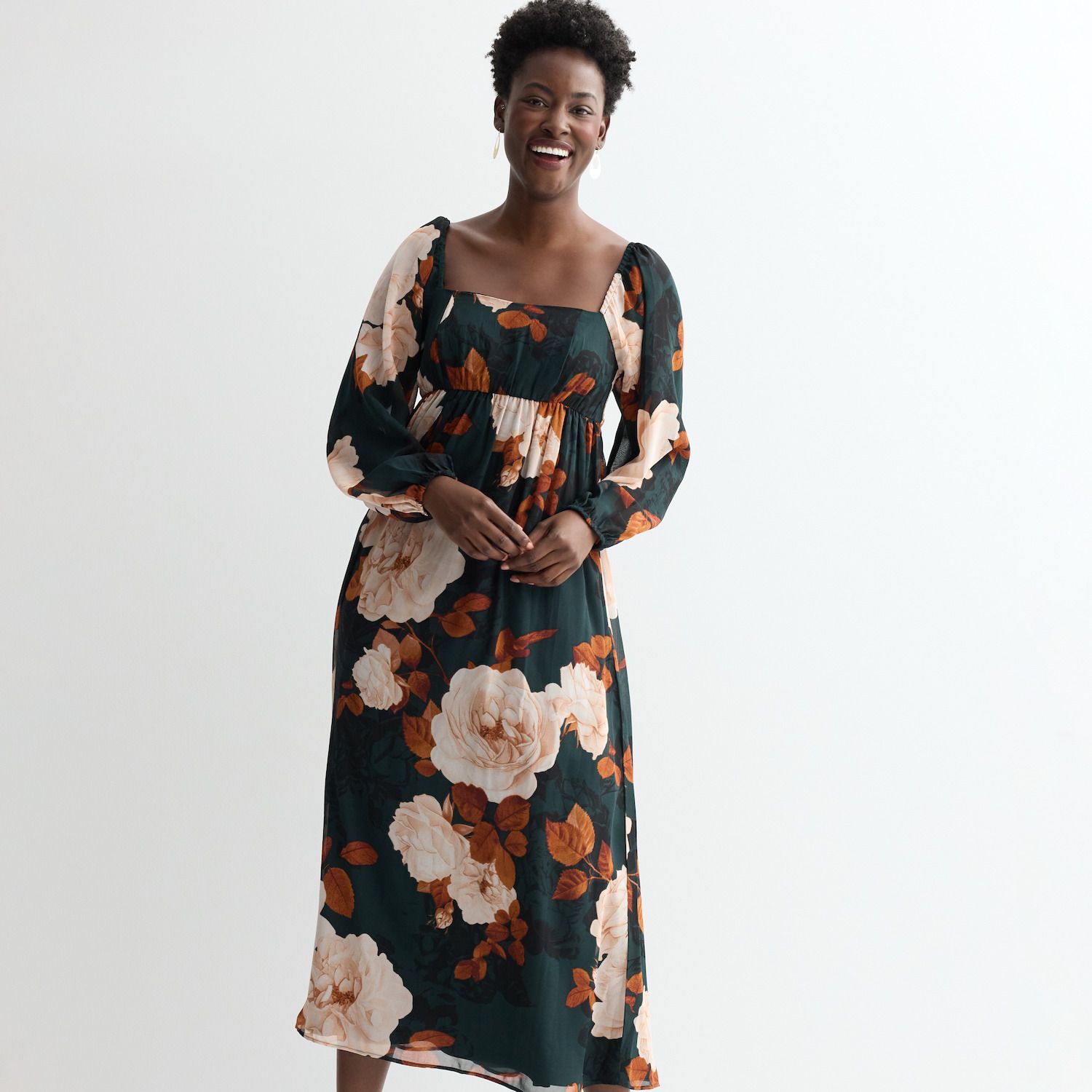 Женские платья London Times Square Neck Smocked Back Maxi Dress