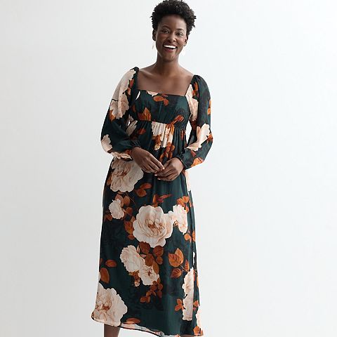 Женские платья London Women's London Times Square Neck Smocked Back Maxi Dress