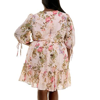 Plus Size Taylor V-Neck Fit & Flare Mini Dress