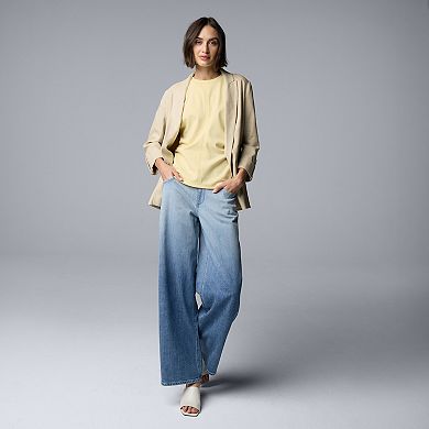 Women's Simply Vera Vera Wang Side Ruched Structured Tee
