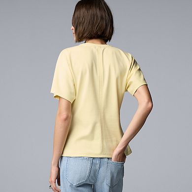 Women's Simply Vera Vera Wang Side Ruched Structured Tee