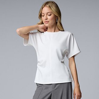 Women's Simply Vera Vera Wang Side Ruched Structured Tee