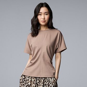Women's Simply Vera Vera Wang Side Ruched Structured Tee
