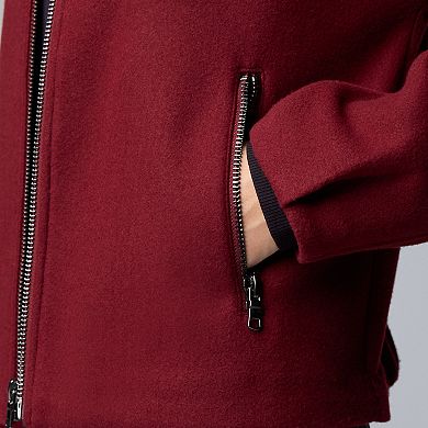 Women's Simply Vera Vera Wang Structured Knit Bomber Jacket