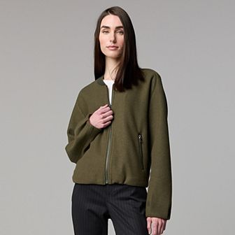 Women's Simply Vera Vera Wang Structured Knit Bomber Jacket