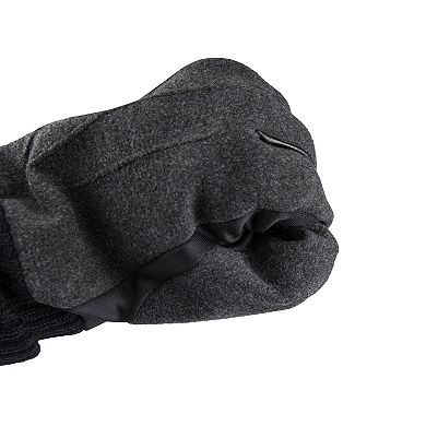 Men's Dockers Fleece Lined Wool Gloves With Ribbed Cuff